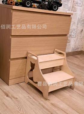 跨境实儿木童台阶凳办公BR-1120凳室用两步踩脚家凳脚踏防滑宝宝