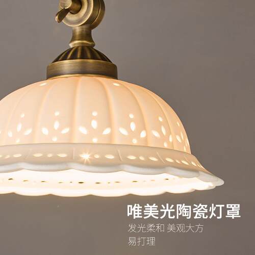 铜过道灯走廊玄24833阳台简约灯现代衣帽间入户轻全奢做旧小吸关