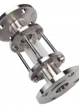 HGS07126法兰筒304316L不锈钢-玻/璃视镜抛光管道视盅15-200视视