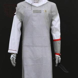 不锈防钢围裙割金属不防锈钢环屠宰场切围裙安QUR全护五级钢丝围