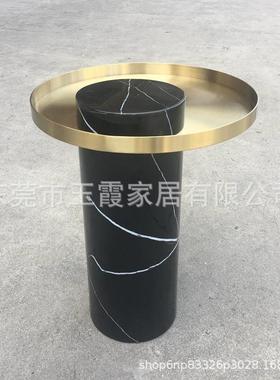 轻奢设计师家具不锈钢大石边现代简ＪＪ-003理约小茶几样板房室卧