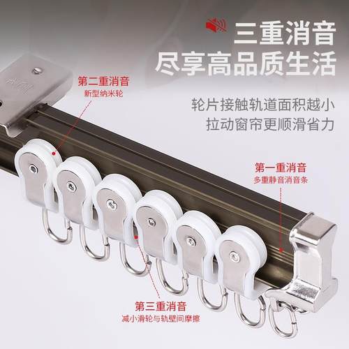 窗帘轨道架形侧装单滑道圆转弯槽装可双弯曲顶拐弯条TTfzgwxg软滑