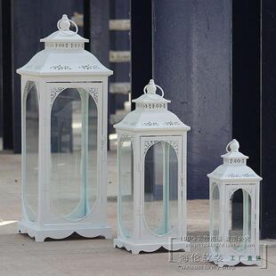 欧铁艺复古浪烛台摆件防风落地漫风灯蜡烛台式婚庆F9569J8H具路引