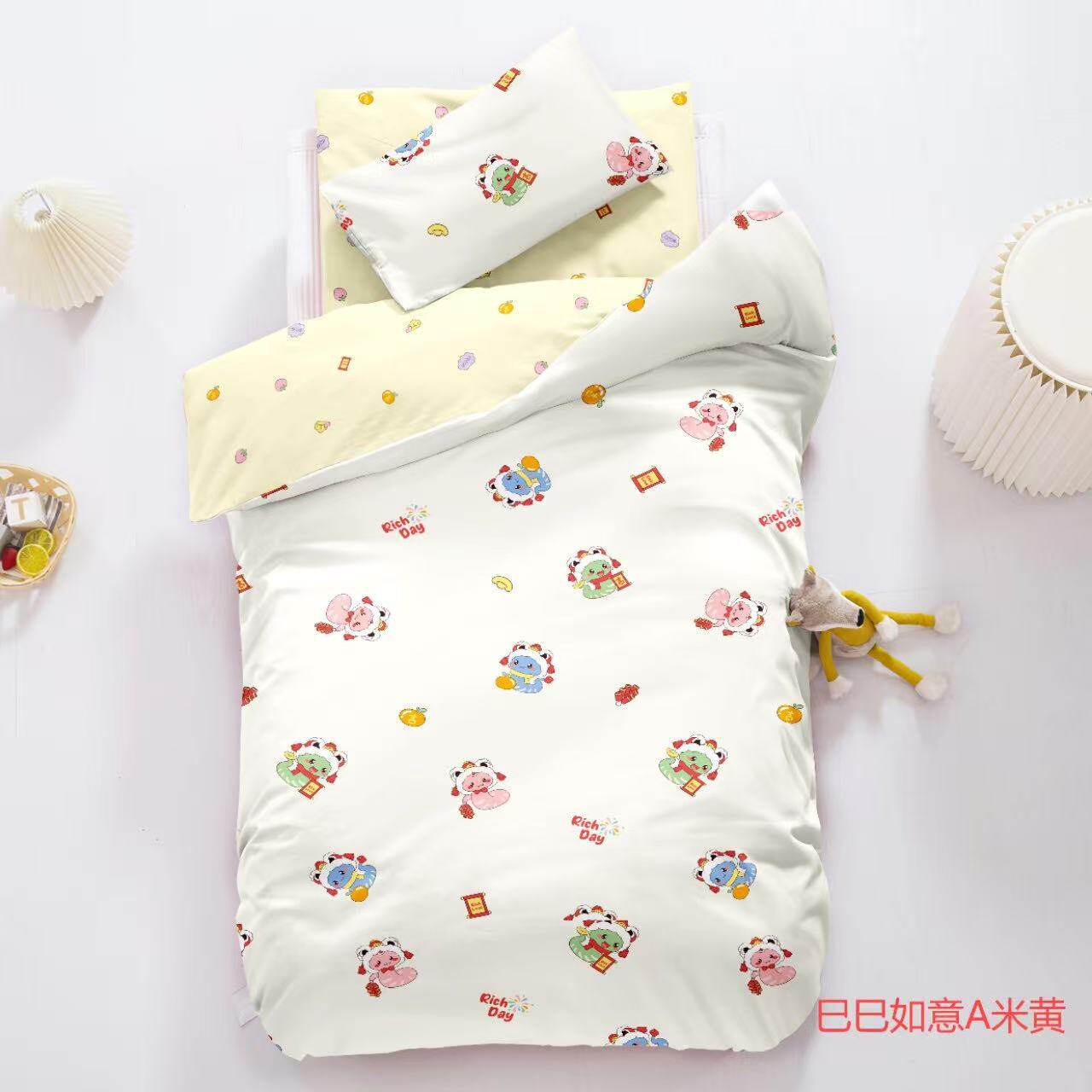 幼儿园被子棉花被卡通儿童床品宝宝学校六件套幼儿园三件套棉被