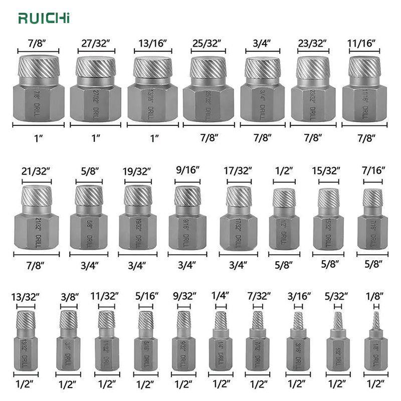 25pc螺丝取破出断螺头丝器内六角螺25PC栓拆除工具