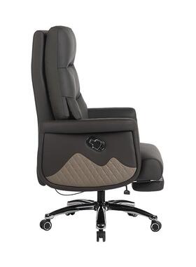 坐电脑椅家用舒适久办椅公椅皮质老RIJ板可躺摩按大班椅商务座椅