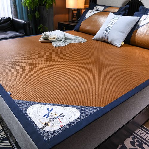 凉席藤席1.2夏季冰丝草席1.8米床1.5m夏天家用双面席子冬夏两用