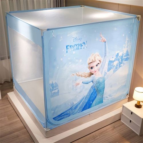 家用新款婴幼儿童防摔双人帐子加厚加粗帐杆拉链款坐床式蚊帐1.8m