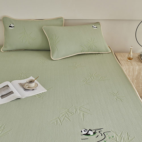 A类夏季A类冰感床笠凉席三件套凉感空调软席可机洗蜂巢冰柠席子