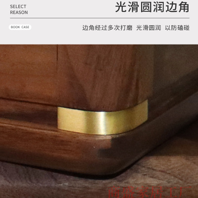 北美黑胡桃木小凳子八宝凳实木马蹄脚方凳轻奢板凳创意客厅矮凳