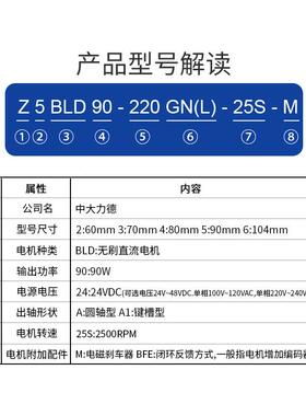 中电大力德直流减速24V低压2TCS20V高压速低转机无刷马达电动机