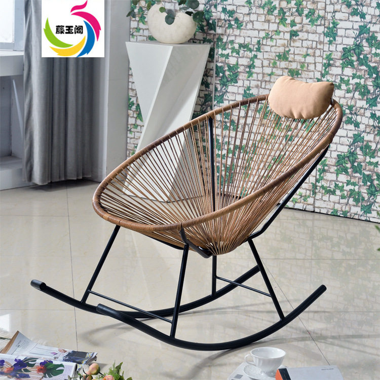 创意摇椅 藤摇椅 逍遥椅 摇椅 躺椅 三色摇椅 彩色摇椅 拼色摇椅