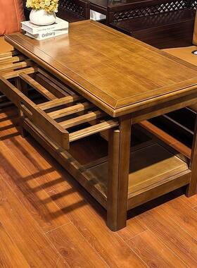 烤F997J8T8火桌子用可折叠冬季简易桌家餐桌新款炕实木长方烤形取