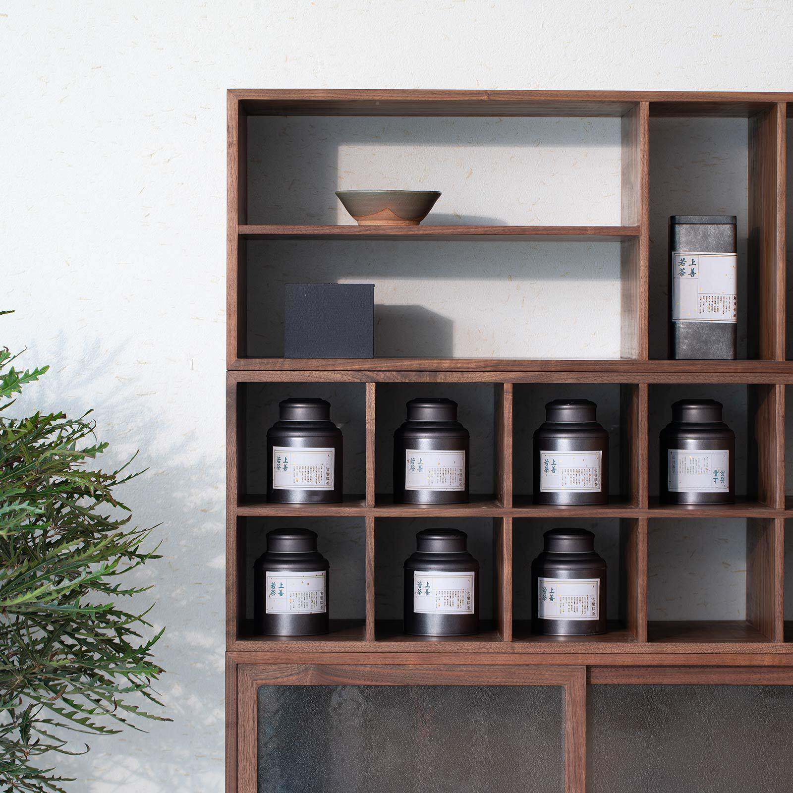 新中式全实木博古茶代柜置展示柜现简约物式书架pm-c-02柜组合家