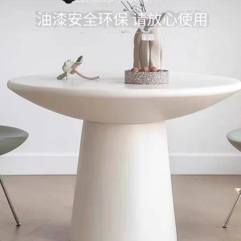 简大无品牌/约茶几厅圆桌烤漆性玻璃钢复客个古圆形蘑菇桌象腿椅