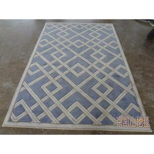 现代简约长方形几客何格子中式 客厅茶几室672板沙发地毯样房卧房