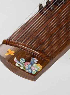 琴晟筝陆离13cm小筝5古丝&岩彩国风传统工艺泡Q3-FX-HT桐音板入掐