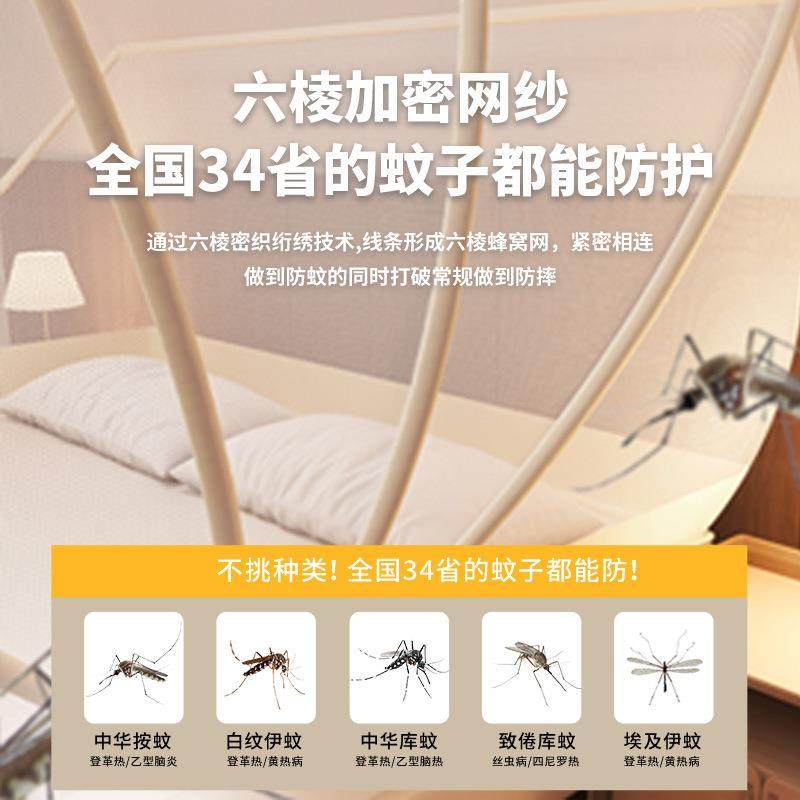 一果2025新款蚊安帐家yg889764用可卧折叠室罩免装儿童蒙古包全式,床上用品,蚊帐,淘宝优惠券,粉丝福利购,淘宝优惠卷