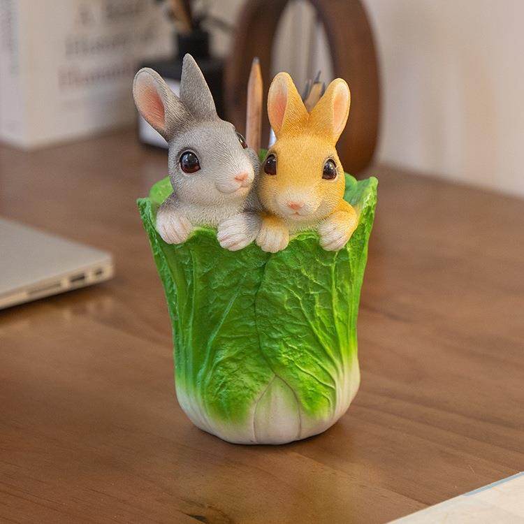 可爱笔筒生用办公室文具品985收纳盒儿男女孩学创意桌童面装饰品