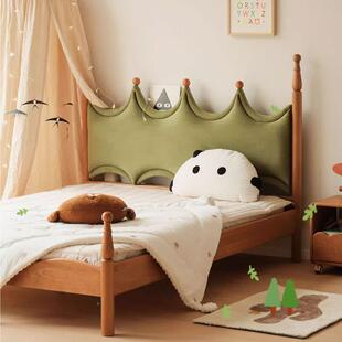 北约美樱桃木复古儿童床现孩代简儿童房男孩女软无品牌/床可包拆
