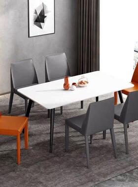 意椅式极JCF简餐椅吃家用饭餐鞍厅餐桌椅设计师靠背皮工业风椅子