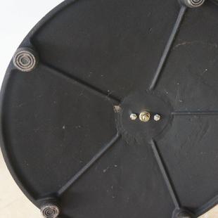 热销座款 048B茶底支架简约快餐 经形典花瓶几柱桌脚圆铸铁黑色OHD