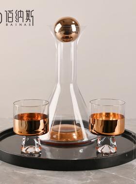 现简约轻白DWH灰色圆形代奢盘托大理石底座桌面摆件玄关客厅餐厅