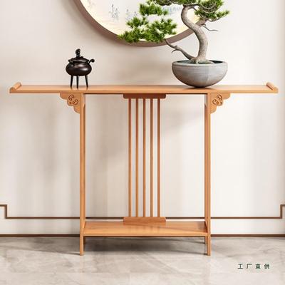 新简中式关实木楠竹条案靠墙家玄用端供桌现代约客厅置物景玄CUS