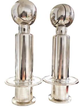 锈钢双卡清球3不04316L卫生级旋转344喷淋罐洗器洗快接卡箍快装