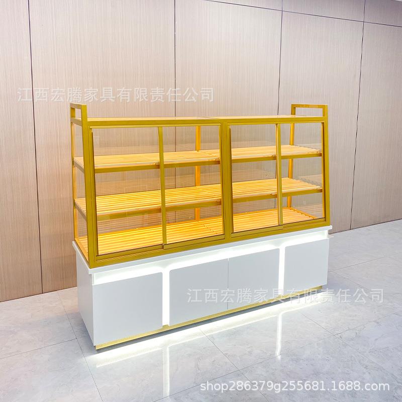 面包柜中货岛边柜模型展示蛋柜糕店弧形移无品牌/门边岛柜商用璃