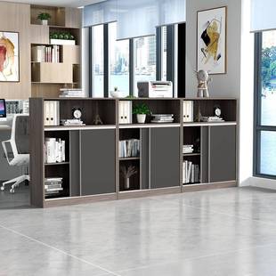 办室柜柜推拉移小型文件公矮柜木299质资料柜打印机柜置物隔断门