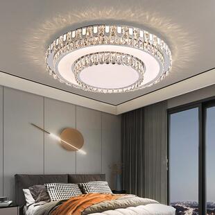 客厅主2灯现代奢水晶灯简约大气轻吸顶灯205新672款 主卧室灯餐厅