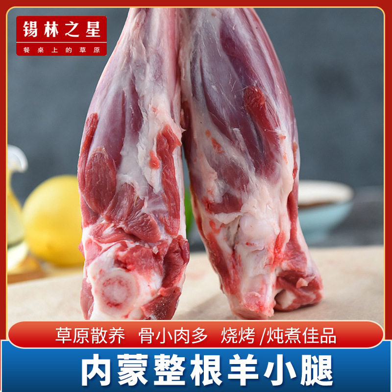 锡林之星 内蒙古新鲜羊腿羊小腿现杀冷冻烧烤食材超值2斤羊肉