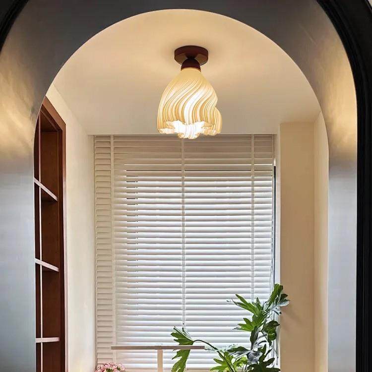 胡桃木法式奶22743油宿浪入户玄关走廊过道灯眼阳台吸顶灯护中古,家装灯饰光源,客厅吸顶灯,淘宝优惠券,粉丝福利购,淘宝优惠卷