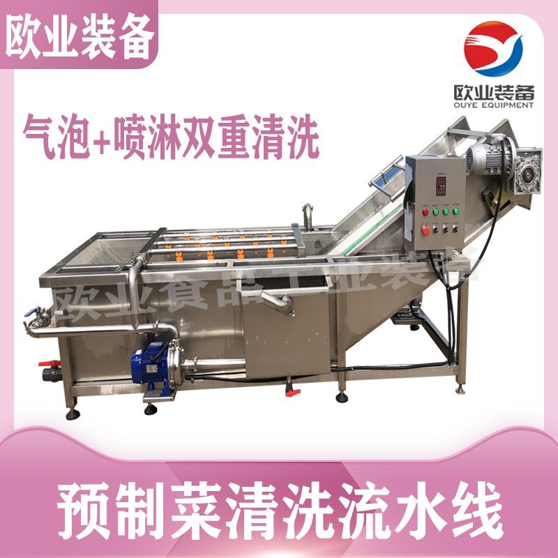 全自动果蔬气泡清洗流水线