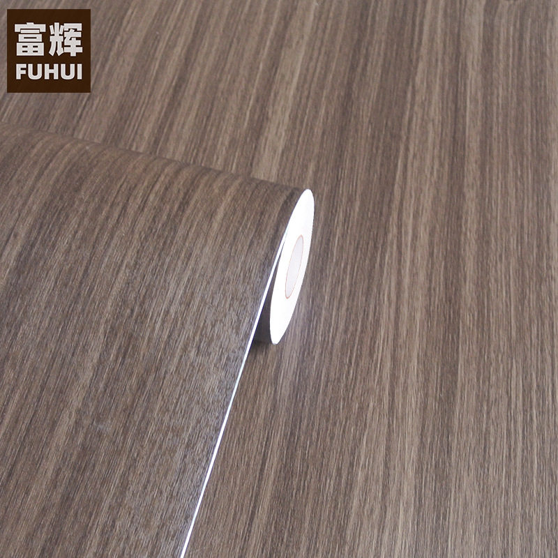 加厚木纹家具翻新贴纸酒店工程墙纸特厚韩版导气槽底纸自粘木纹纸