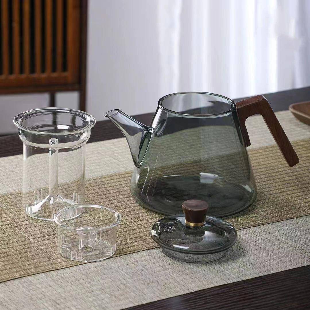 玻水璃煮茶器茶壶耐高温泡茶壶烧壶大蒸容量提梁壶煮家用围b-8801