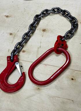 单腿重起具链条吊钩吨1吨23吨5吨索双62117钩单钩吊链带钩子的铁