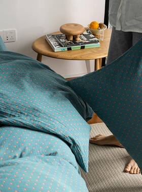 类双层A纱布棉四件套100全棉纯柔裸睡超床单被套南通床ZG-64220上