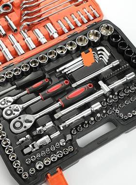 151件棘扳手修多筒车维修AZF功能套套汽修套装套筒轮套管组合工具