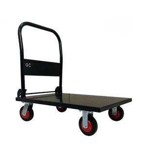 钢折板铁手推车四轮平板推车拉便货741车搬运小推车携家用叠板车