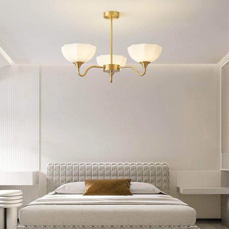 美式轻924奢客厅吊全铜卧室餐厅灯轻奢奶油灯2052新款风温馨浪漫,家装灯饰光源,智能吊灯,淘宝优惠券,粉丝福利购,淘宝优惠卷