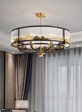 苏全印厅新中式吊灯客代铜47942轻奢现简约餐厅设计师别墅豪宅灯