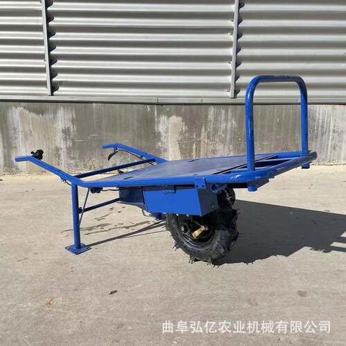 4V家8用电动手推载车砂仓库物流货平板车三轮四轮工地石水泥运输