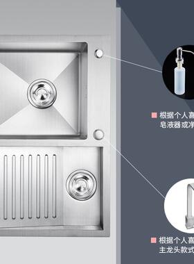 衣池阳台04不锈钢衣水槽洗3带搓板洗衣盆一体单槽洗洗SINKS075碗