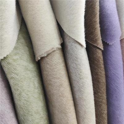 蚕桑丝兔绒羊毛色双SMX面呢大衣羊绒秋面料冬外套混双面长毛呢布