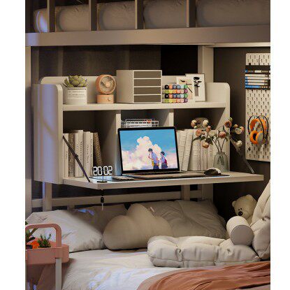 床上小桌子书桌书架一体懒人笔记本桌子寝室工作台简易办公学习桌