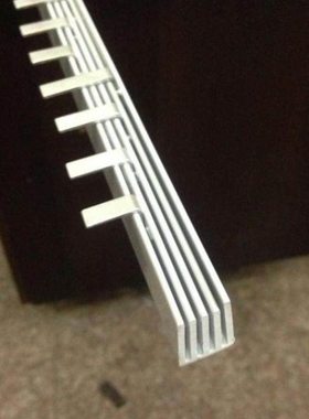 电气汇流排C45-40A/4P C65断路器连接铜排紫铜连接件铜镀锡边插件