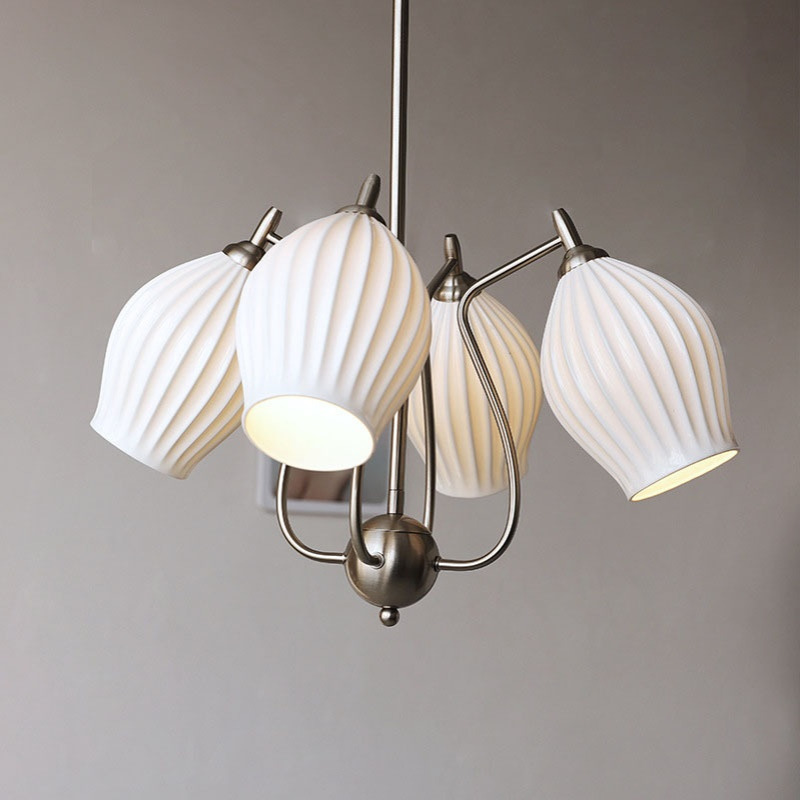 北欧小红书创意陶瓷吊灯英式中古客厅卧室样板间设计师简约吊灯