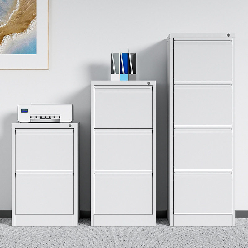 办公室A4FC文件柜抽屉式快挂捞档案柜资料柜铁皮卡箱带锁小矮加厚